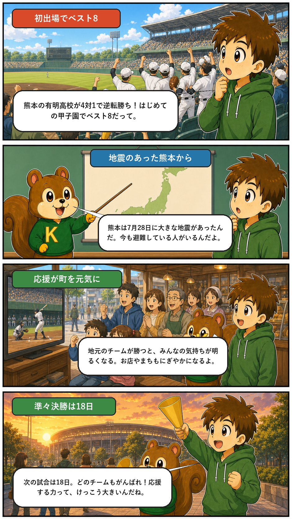 きのうのトップニュースを4コマまんがで解説