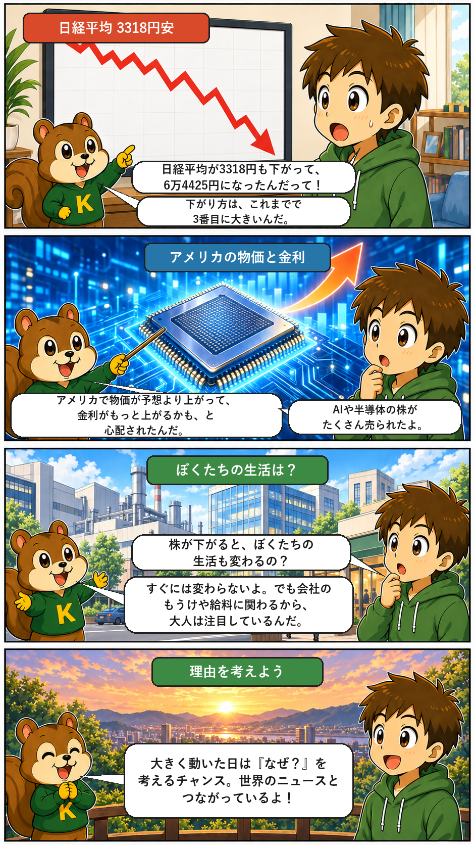 きのうのトップニュースを4コマまんがで解説